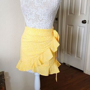  Floral Wrap Skirt Coconut Cottage Core Size Large